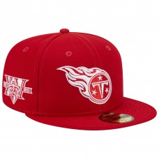 Бейсболка Tennessee Titans New Era 15 Years Main Patch 59FIFTY - Scarlet