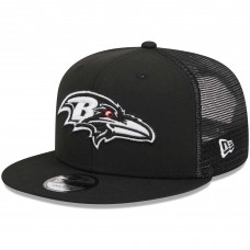 Бейсболка Baltimore Ravens New Era Black Main Trucker 9FIFTY Snapback