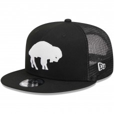 Бейсболка Buffalo Bills New Era Black Throwback Main Trucker 9FIFTY Snapback