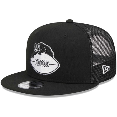 Бейсболка Chicago Bears New Era Black Throwback Main Trucker 9FIFTY Snapback