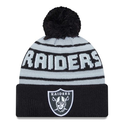 Шапка с помпоном Las Vegas Raiders New Era  Main Cuffed Knit - Black