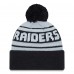 Шапка с помпоном Las Vegas Raiders New Era  Main Cuffed Knit - Black