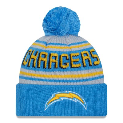 Шапка с помпоном Los Angeles Chargers New Era  Main Cuffed Knit - Powder Blue