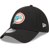 Бейсболка Miami Dolphins New Era Black Throwback Main 39THIRTY