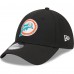 Бейсболка Miami Dolphins New Era Black Throwback Main 39THIRTY
