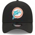 Бейсболка Miami Dolphins New Era Black Throwback Main 39THIRTY