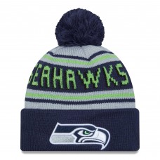 Шапка с помпоном Seattle Seahawks New Era College Navy Main