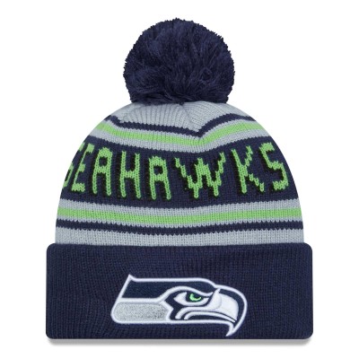 Шапка с помпоном Seattle Seahawks New Era College Navy Main