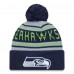 Шапка с помпоном Seattle Seahawks New Era College Navy Main