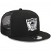 Бейсболка Las Vegas Raiders New Era Black Throwback Main Trucker 9FIFTY Snapback