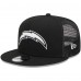 Бейсболка Los Angeles Chargers New Era Black Main Trucker 9FIFTY Snapback Бейсболка Los Angeles Chargers New Era Black Main Trucker 9FIFTY Snapback