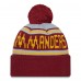 Шапка с помпоном Washington Commanders New Era  Main Cuffed Knit - Burgundy