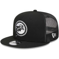 Бейсболка Miami Dolphins New Era Black Throwback Main Trucker 9FIFTY Snapback