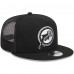 Бейсболка Miami Dolphins New Era Black Throwback Main Trucker 9FIFTY Snapback