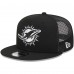Бейсболка Miami Dolphins New Era Black Main Trucker 9FIFTY Snapback Бейсболка Miami Dolphins New Era Black Main Trucker 9FIFTY Snapback