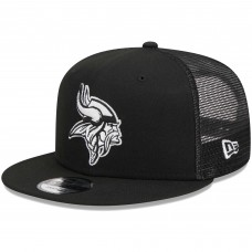 Бейсболка Minnesota Vikings New Era Black Main Trucker 9FIFTY Snapback