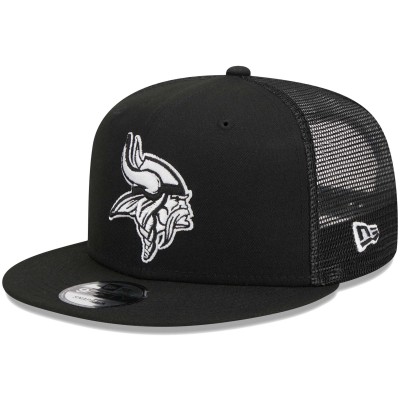 Бейсболка Minnesota Vikings New Era Black Main Trucker 9FIFTY Snapback