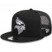 Бейсболка Minnesota Vikings New Era Black Main Trucker 9FIFTY Snapback