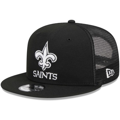 Бейсболка New Orleans Saints New Era Black Main Trucker 9FIFTY Snapback