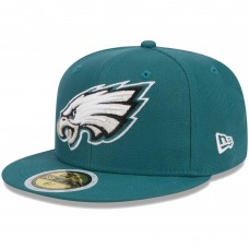 Подростковая Philadelphia Eagles New Era Midnight Green Main 59FIFTY Fitted Hat