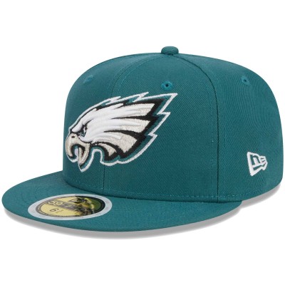 Подростковая Philadelphia Eagles New Era Midnight Green Main 59FIFTY Fitted Hat