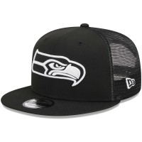 Бейсболка Seattle Seahawks New Era Black Main Trucker 9FIFTY Snapback
