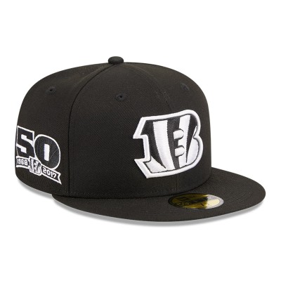 Бейсболка Cincinnati Bengals New Era Black Main Patch 59FIFTY