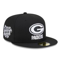 Бейсболка Green Bay Packers New Era Black Main Patch 59FIFTY