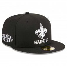 Бейсболка New Orleans Saints New Era Black Main Patch 59FIFTY Fitted