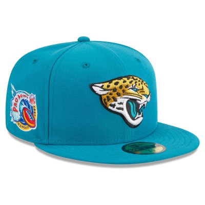 Бейсболка Jacksonville Jaguars New Era Teal Main Patch 59FIFTY