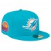 Бейсболка Miami Dolphins New Era Aqua Main Patch 59FIFTY Fitted