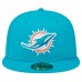 Бейсболка Miami Dolphins New Era Aqua Main Patch 59FIFTY Fitted