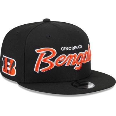 Бейсболка Cincinnati Bengals New Era Main Script 9FIFTY Snapback - Black