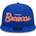 Бейсболка Denver Broncos New Era Royal Main Script 9FIFTY Snapback