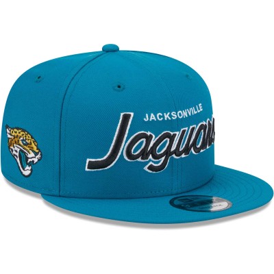 Бейсболка Jacksonville Jaguars New Era Teal Main Script 9FIFTY Snapback