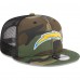 Бейсболка Los Angeles Chargers New Era Camo Main Trucker 9FIFTY Snapback
