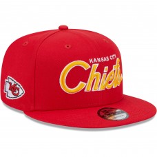 Бейсболка Kansas City Chiefs New Era Red Main Script 9FIFTY Snapback