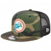 Бейсболка Miami Dolphins New Era Camo Throwback Main Trucker 9FIFTY Snapback