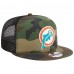 Бейсболка Miami Dolphins New Era Camo Throwback Main Trucker 9FIFTY Snapback