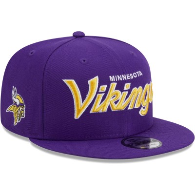 Бейсболка Minnesota Vikings New Era Purple Main Script 9FIFTY Snapback