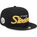 Бейсболка Pittsburgh Steelers New Era Black Main Script 9FIFTY Snapback