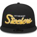 Бейсболка Pittsburgh Steelers New Era Black Main Script 9FIFTY Snapback