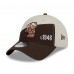 Бейсболка Cleveland Browns New Era 2023 Sideline Historic 9TWENTY - Cream/Brown