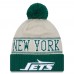 Шапка с помпоном New York Jets New Era 2023 Sideline Historic Cuffed - Cream/Green