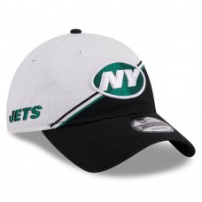 Бейсболка New York Jets New Era 2023 Sideline 9TWENTY - White/Black