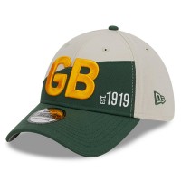 Бейсболка Green Bay Packers New Era Cream/Green 2023 Sideline Historic 39THIRTY