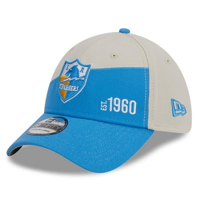 Бейсболка Los Angeles Chargers New Era 2023 Sideline Historic 39THIRTY - Cream/Powder Blue
