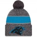 Шапка с помпоном Carolina Panthers New Era 2023 Sideline Sport Cuffed - Gray