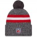 Шапка с помпоном New England Patriots New Era 2023 Sideline Sport Cuffed Knit - Gray