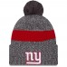 Шапка с помпоном New York Giants New Era 2023 Sideline Sport Cuffed Knit - Gray